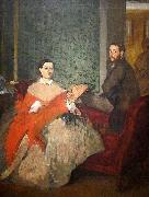 Edgar Degas Edmondo and Therese Morbilli oil